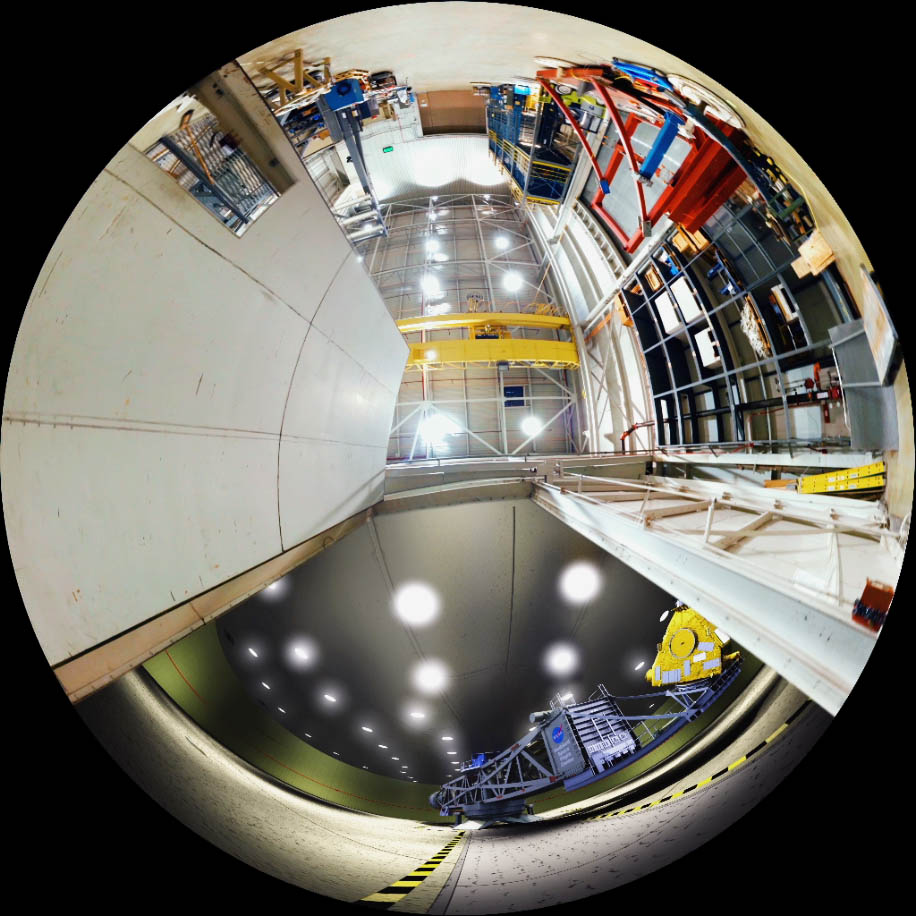 Fisheye render of the centrifuge at Goddard Spaceflight Center.