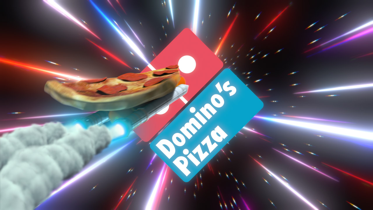 Pizza straped to rocket engine in hyperspace.