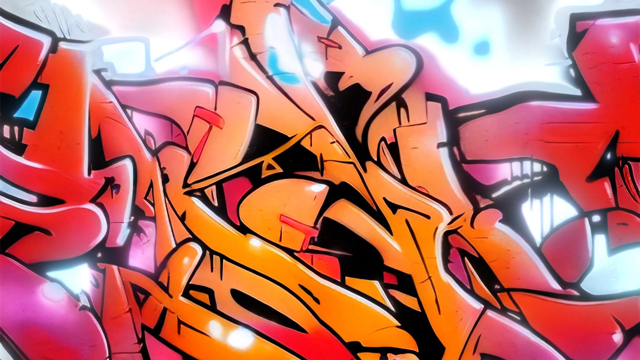 Still from Graffiti Reset VJ pack.