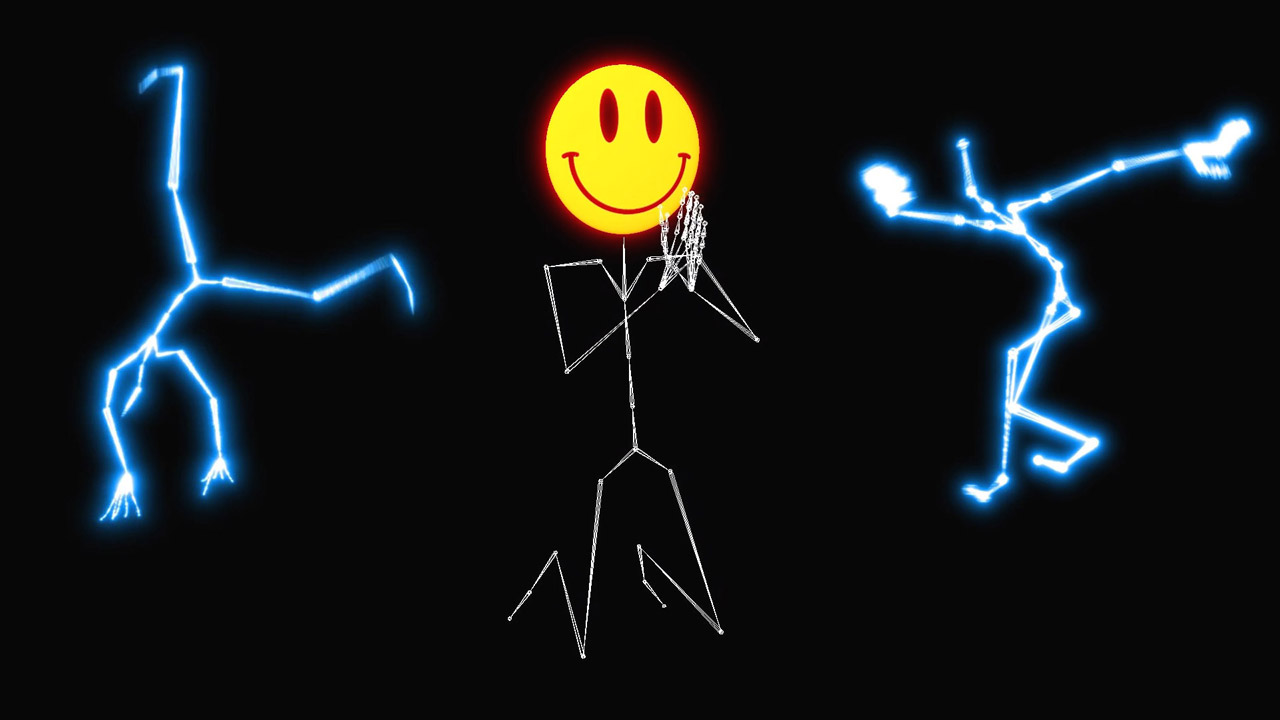 Still from Mocap Bones VJ pack.