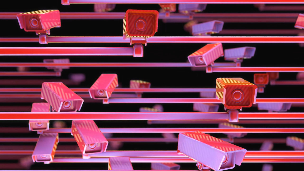 Still from Surveillance Biz VJ pack.